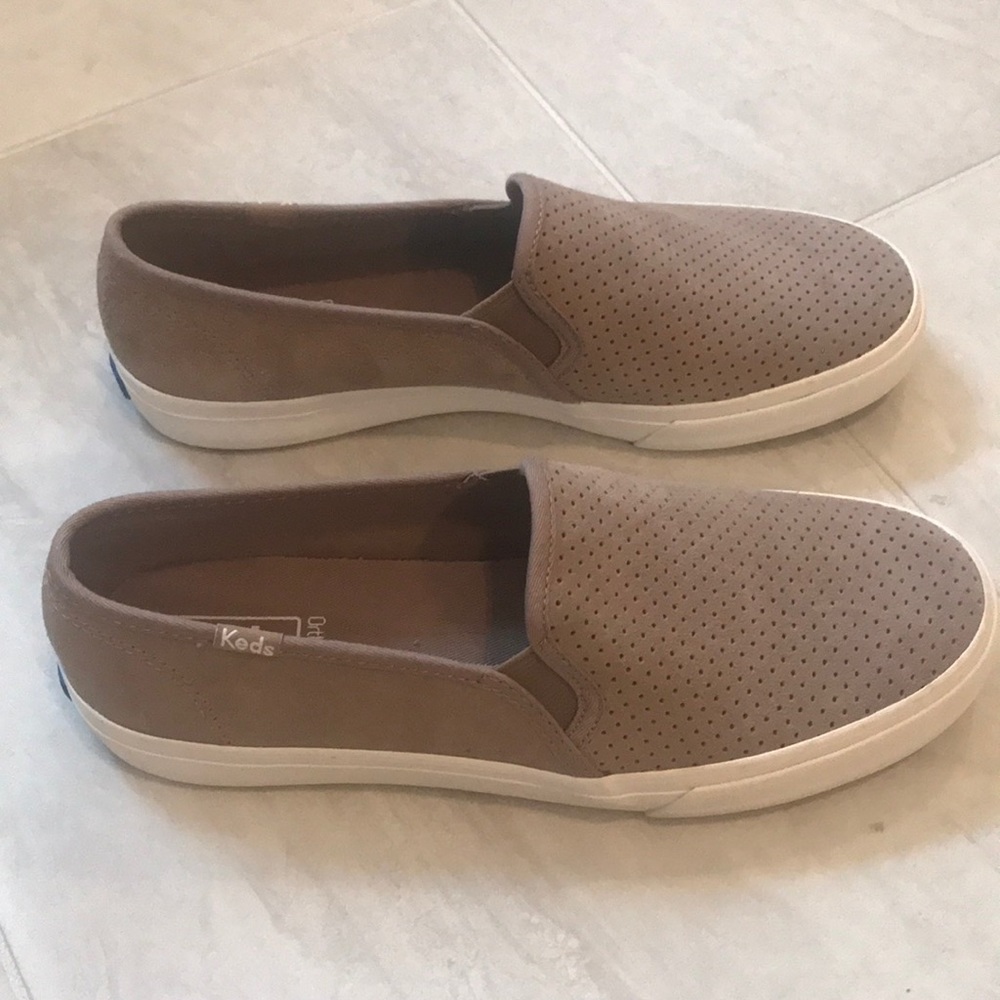 Brand new Keds in tan perforated suede